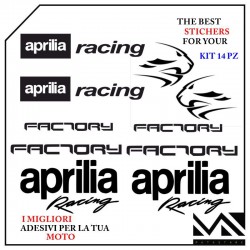 KIT ADESIVI stickers decal APRILIA FACTORY 750 900 1000 1200 MOTARD COLORE NERO