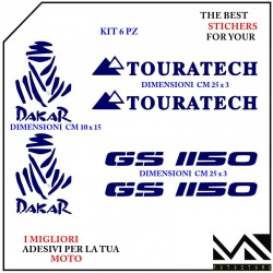 KIT ADESIVI Stickers Decal PER MOTO BMW GS 1150 DAKAR MOTORCYCLE COLORE BLU