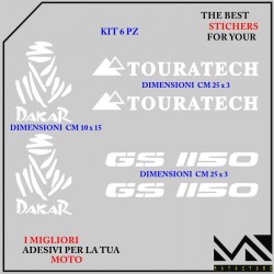 KIT ADESIVI Stickers Decal PER MOTO BMW GS 1150 DAKAR MOTORCYCLE TOURATECH