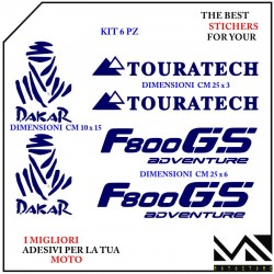 KIT ADESIVI Stickers Decal PER MOTO BMW F 800 GS ADVENTURE DAKAR COLORE BLU