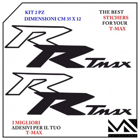 KIT 2 ADESIVI RR TMAX SCUDO ANTERIORE PER YAMAHA TMAX T- MAX