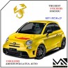 KIT 1 ADESIVO CON LOGO SCORPIONE ABARTH PER FIAT 500 595 695 PUNTO MOD 2 CENTIMETRI 30 X 27