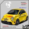 KIT 1 ADESIVO CON LOGO SCORPIONE ABARTH PER FIAT 500 595 695 PUNTO MOD 2 CENTIMETRI 30 X 27