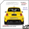 ADESIVO stickers LOGO FIAT 500 ABARTH ASSETTO CORSE TUNING PUNTO