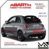 ADESIVO stickers LOGO FIAT 500 ABARTH ASSETTO CORSE TUNING PUNTO