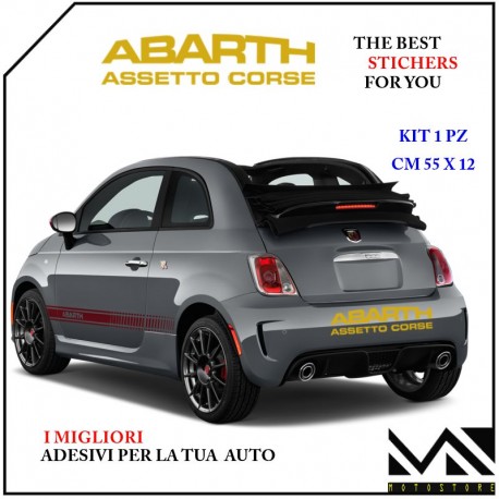 ADESIVO stickers LOGO FIAT 500 ABARTH ASSETTO CORSE TUNING PUNTO