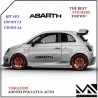 KIT 4 ADESIVI CON LOGO SCRITTA ABARTH PER FIAT 500 595 695 PUNTO ABARTH