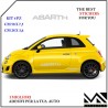 KIT 4 ADESIVI CON LOGO SCRITTA ABARTH PER FIAT 500 595 695 PUNTO ABARTH