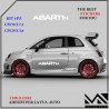 KIT 4 ADESIVI CON LOGO SCRITTA ABARTH PER FIAT 500 595 695 PUNTO ABARTH