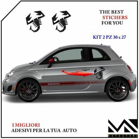 ADESIVI stickers LOGO SCORPIONE ABARTH PER 500 595 695 MOD2 