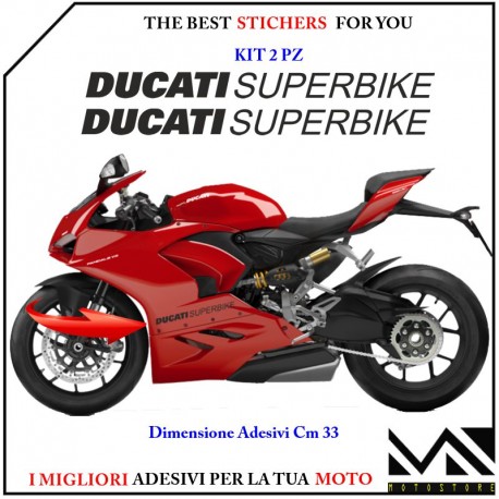 KIT ADESIVI "DUCATI SUPERBIKE" per DUCATI 899 1199 1299 PANIGALE COLORE NERO