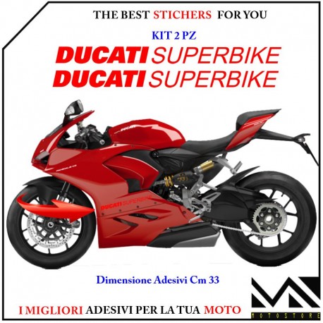 KIT ADESIVI "DUCATI SUPERBIKE" per DUCATI 899 1199 1299 PANIGALE COLORE ROSSO