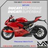 KIT ADESIVI "DUCATI SUPERBIKE" per DUCATI 899 1199 1299 PANIGALE COLORE BIANCO