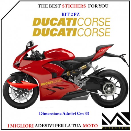 KIT ADESIVI "DUCATI CORSE" per DUCATI 899 1098 1198 1199 1299 PANIGALE ORO