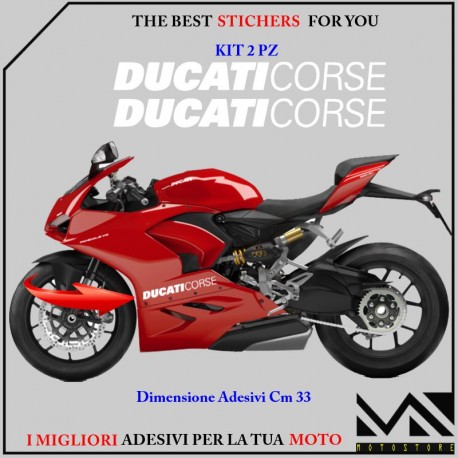 KIT ADESIVI "DUCATI CORSE" per DUCATI 899 1098 1198 1199 1299 PANIGALE BIANCO