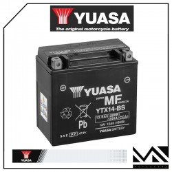 BATTERIA YUASA YTX14-BS (SIGILLATA CON ACIDO A CORREDO) 12V/12AH